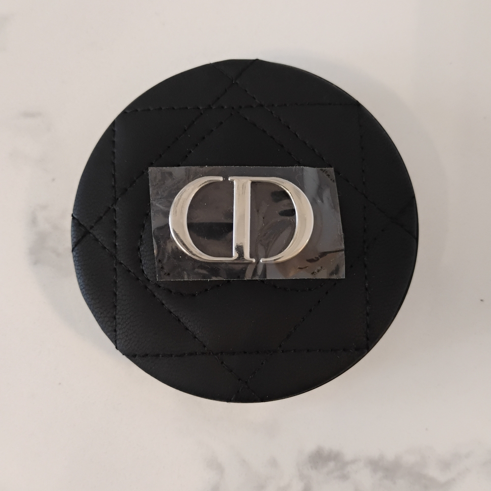 NEW Dior Compact Mirror - Black Quilted Cannage with Silver Logo